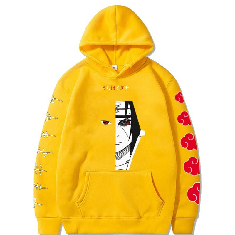 Naruto Naruto Naruto Uchibo Itachi Anime Printed Hoodie Top with Velvet Sweater