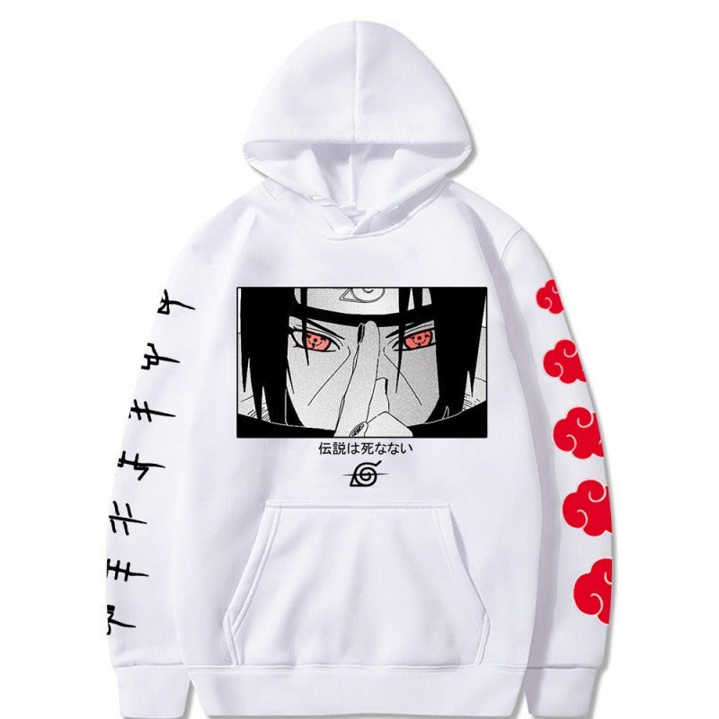 Naruto Naruto Naruto Uchibo Itachi Anime Printed Hoodie Top with Velvet Sweater