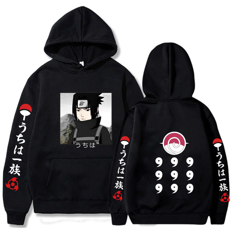 Naruto Printed Loose Hooded Sweatshirt