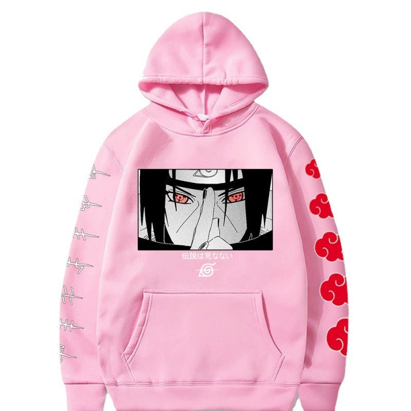 Naruto Naruto Naruto Uchibo Itachi Anime Printed Hoodie Top with Velvet Sweater