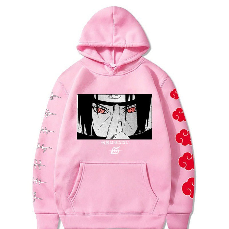 Naruto Naruto Naruto Uchibo Itachi Anime Printed Hoodie Top with Velvet Sweater