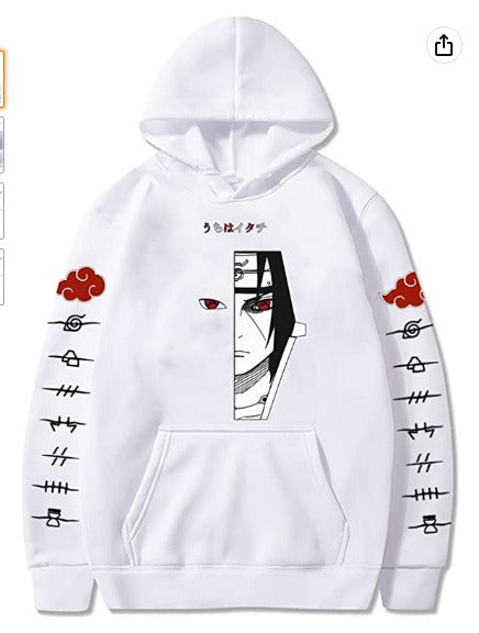 Naruto Naruto Naruto Uchibo Itachi Anime Printed Hoodie Top with Velvet Sweater