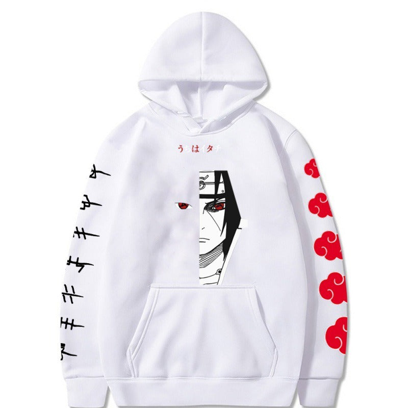 Naruto Naruto Naruto Uchibo Itachi Anime Printed Hoodie Top with Velvet Sweater