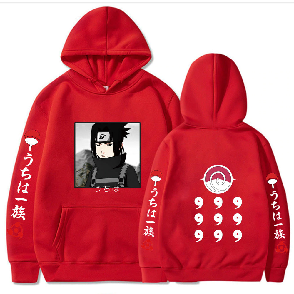 Naruto Printed Loose Hooded Sweatshirt