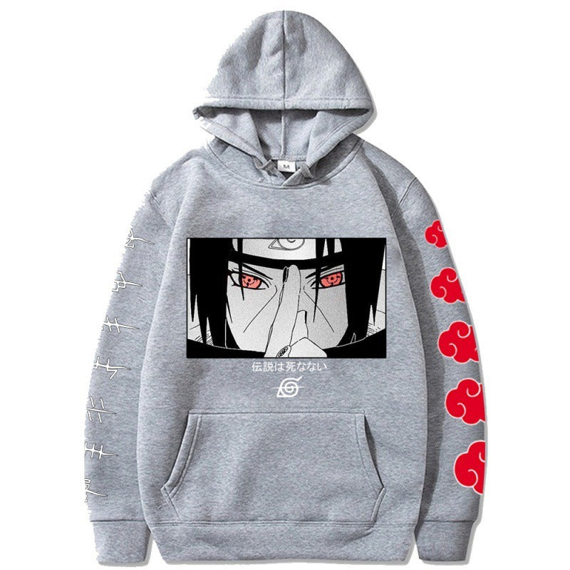 Naruto Naruto Naruto Uchibo Itachi Anime Printed Hoodie Top with Velvet Sweater