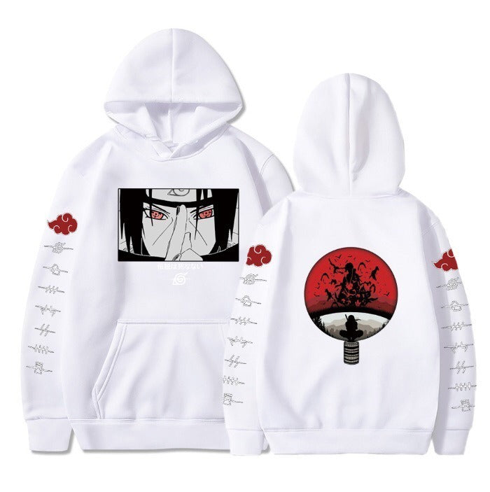 Naruto Naruto Naruto Uchibo Itachi Anime Printed Hoodie Top with Velvet Sweater
