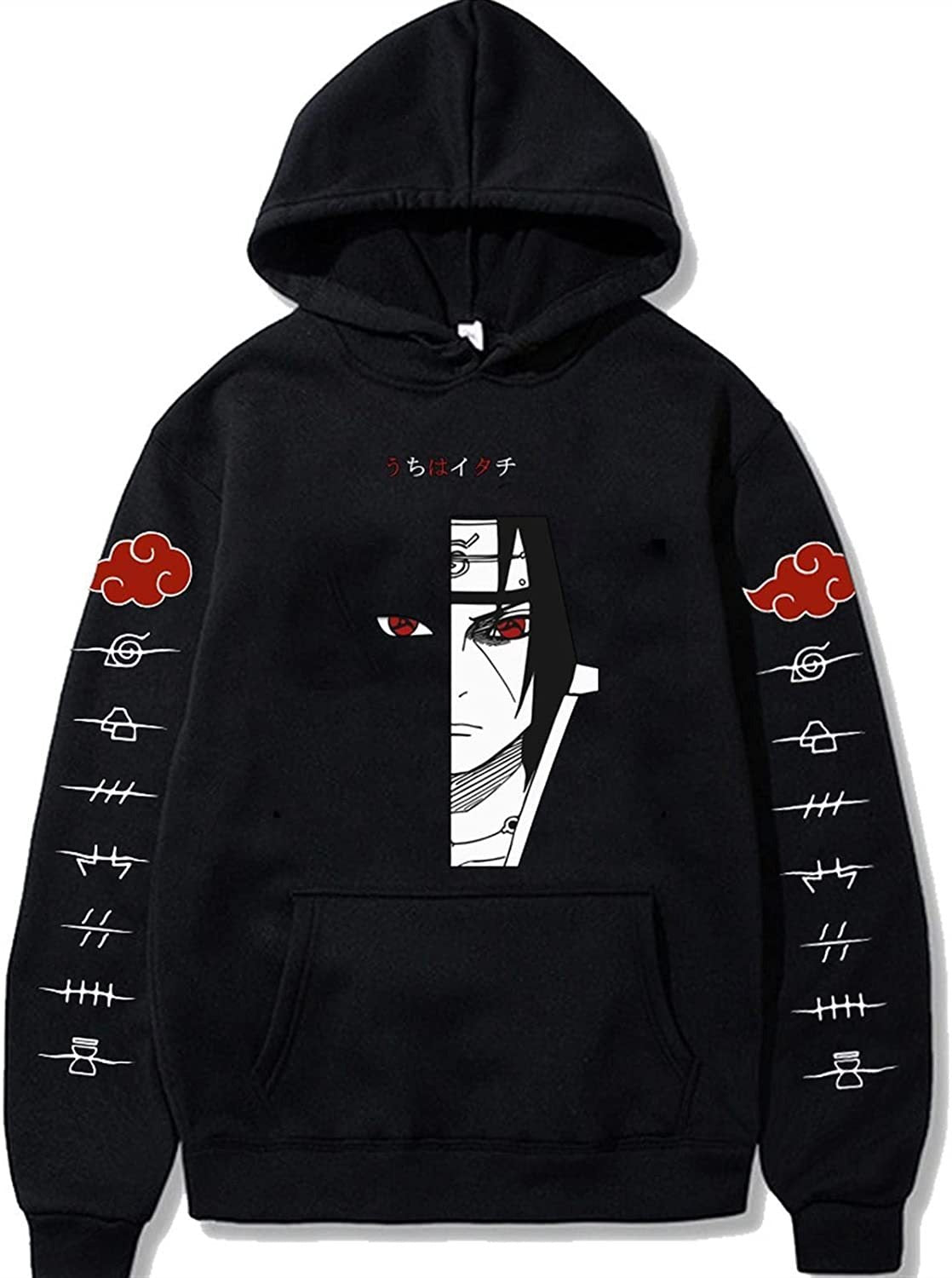 Naruto Naruto Naruto Uchibo Itachi Anime Printed Hoodie Top with Velvet Sweater