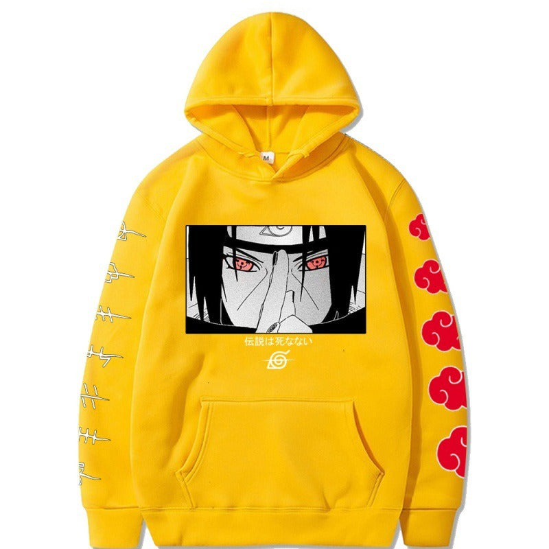 Naruto Naruto Naruto Uchibo Itachi Anime Printed Hoodie Top with Velvet Sweater