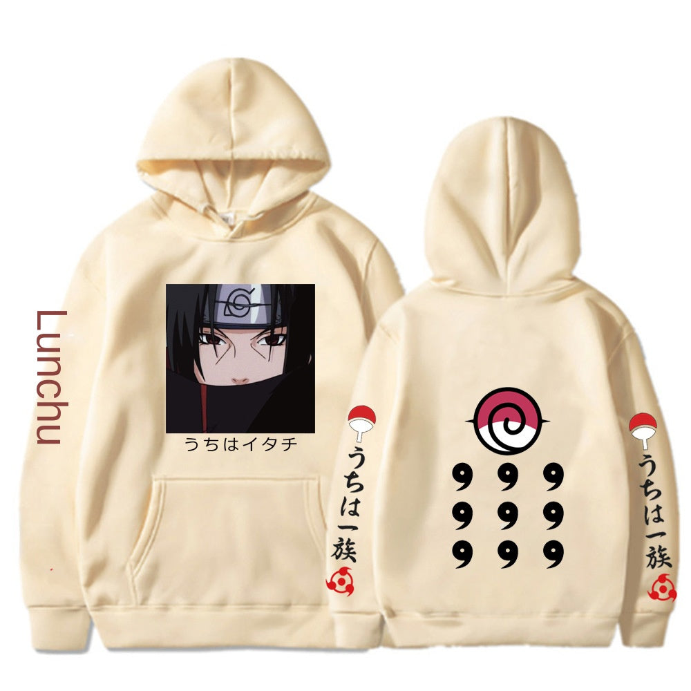 Naruto Printed Loose Hooded Sweatshirt