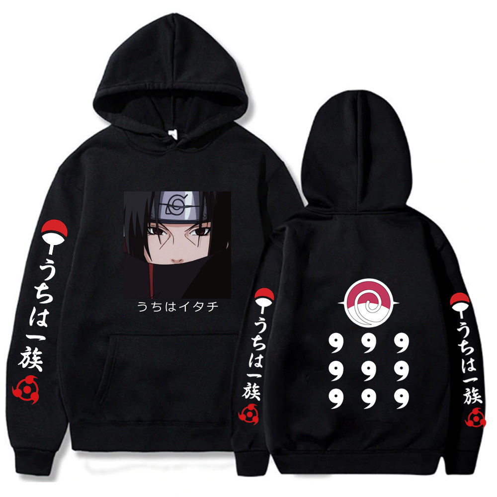 Naruto Printed Loose Hooded Sweatshirt